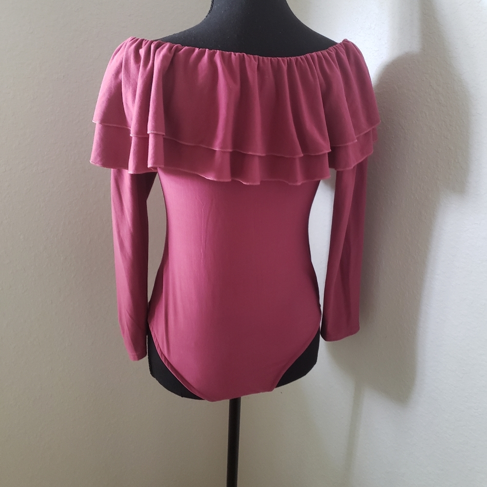 Sexy Blush Cotton Candy Couture Bodysuit w/Ruffles - Picture 8 of 9